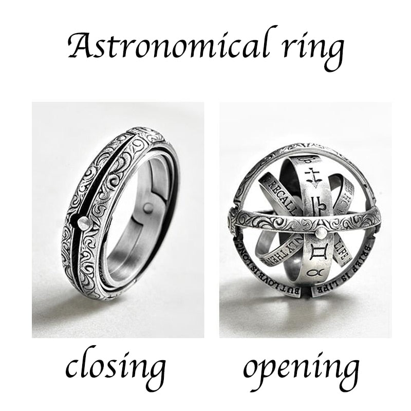 Silver Astronomical Ring for men women - Shopeasywear