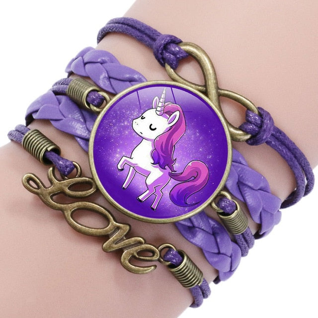 Unicorn Braided Kids Bracelet for Girls  Friendship Bracelets Jewelry Multi-layer Charm Bracelet Fashion Jewelry gifts for girls - Shopeasywear