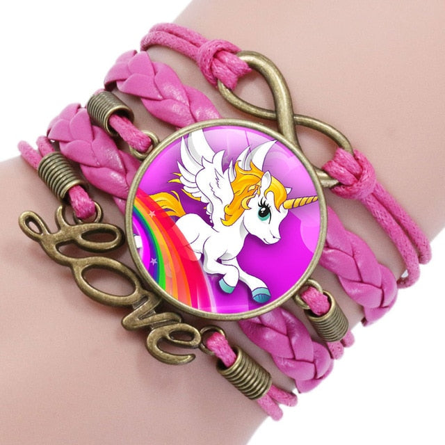 Unicorn Braided Kids Bracelet for Girls  Friendship Bracelets Jewelry Multi-layer Charm Bracelet Fashion Jewelry gifts for girls - Shopeasywear