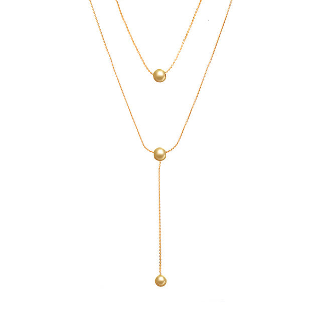 2020 Kpop Fashion Choker Necklace Women Cute Double Layer Chain Silver Gold Chain Chokers Necklaces Women Jewelry Wholesale - Shopeasywear