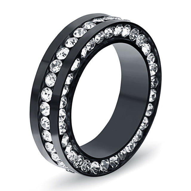 Classic 14mm Wide Steel Rings For Women - Shopeasywear