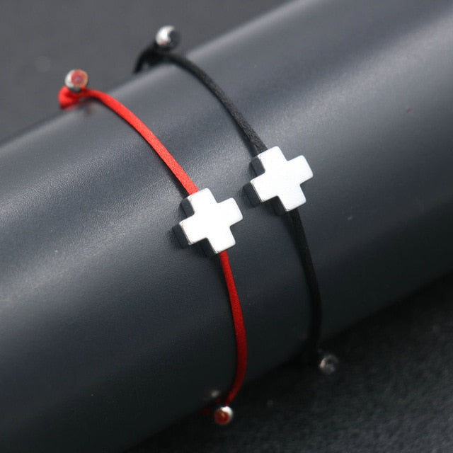 2pcs/set Couple Bracelet Copper Heart Dog Butterfly Hamsa Wish Bracelet Braid Rope Adjustable Bracelets For Women Kids Jewelry - Shopeasywear