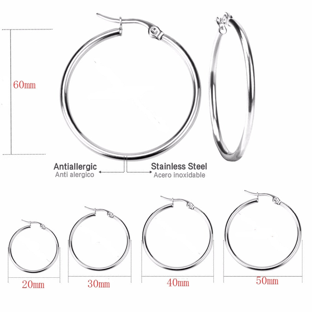 Big Circle Women Hoop Earrings