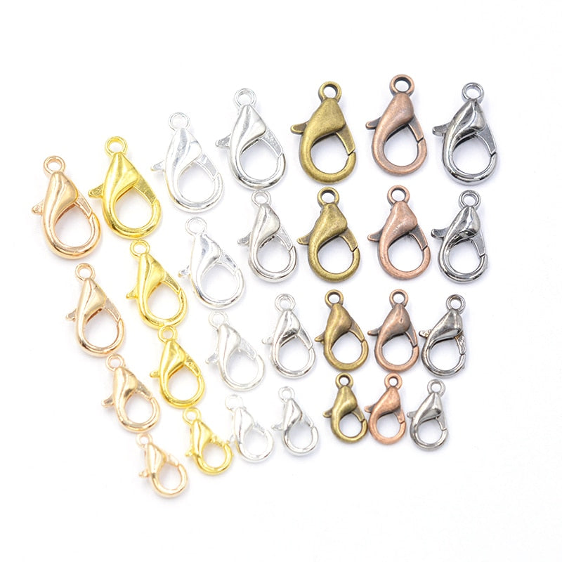 Mixed 7 Color 10/12/14/16mm Metal Lobster - Shopeasywear