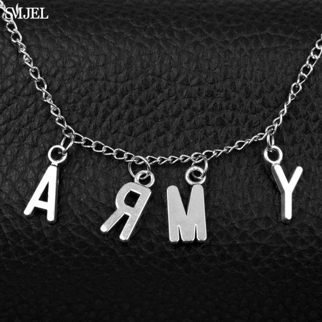 Women Cute ARMY Choker Necklace - Shopeasywear