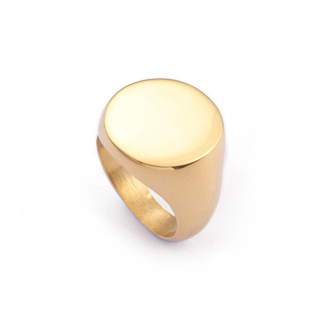 Round Stainless Steel Ring - Shopeasywear
