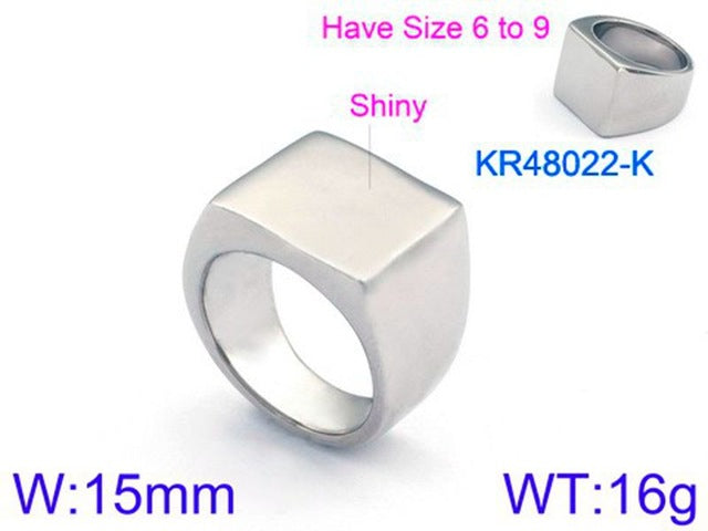Round Stainless Steel Ring - Shopeasywear