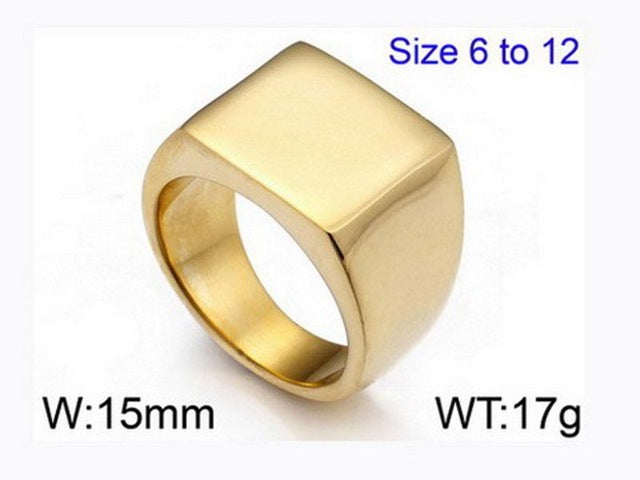 Round Stainless Steel Ring - Shopeasywear