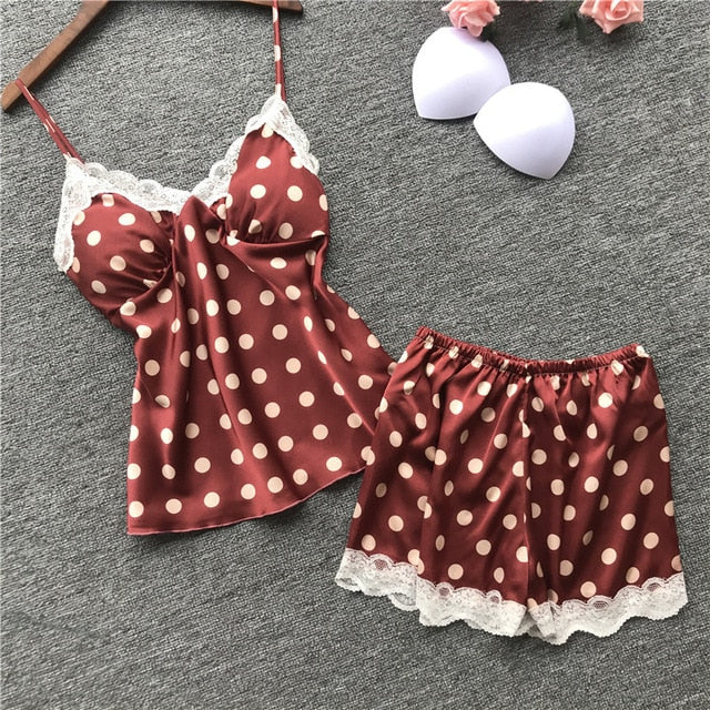 Sexy Women Pajamas with Chest Pad