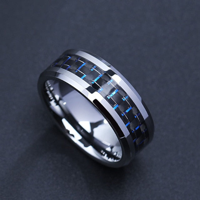 Black Carbon Fiber Rings