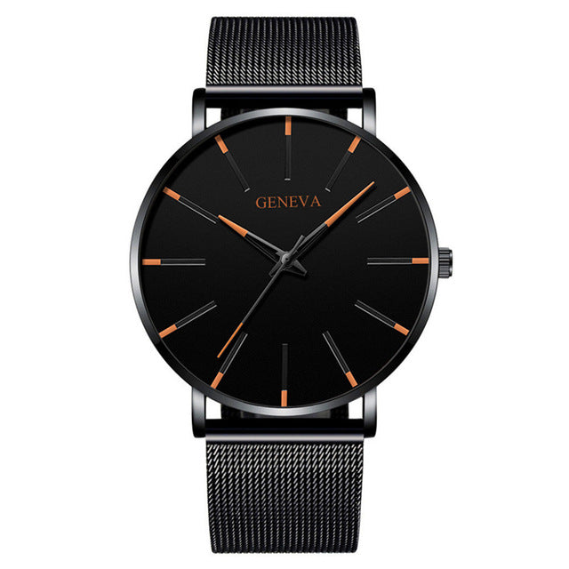 Reloj Hombre 2020 Mens Minimalist Watches Ultra Thin Mesh Belt Watch Luxury Men's Watch Business Casual Quartz Wristwatch - Shopeasywear