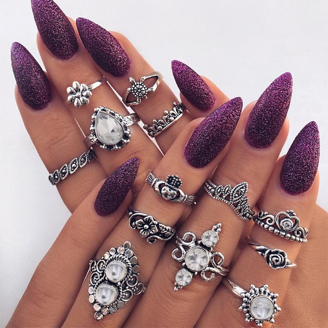 15 Pcs/set Ring Set For  Women - Jeglow store