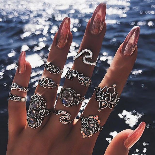 15 Pcs/set Ring Set For  Women - Jeglow store