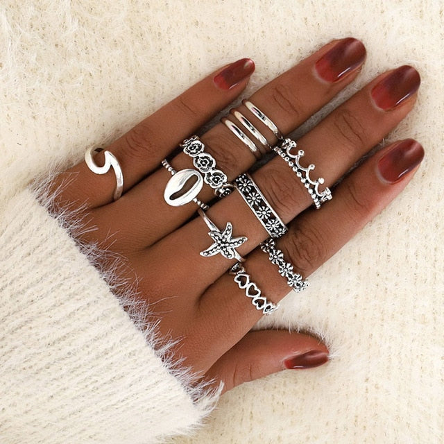 15 Pcs/set Ring Set For  Women - Shopeasywear