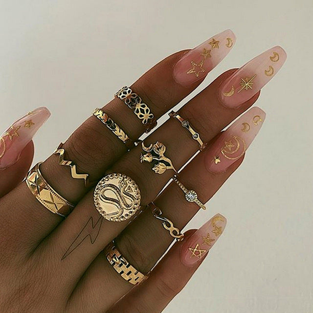15 Pcs/set Ring Set For  Women - Shopeasywear