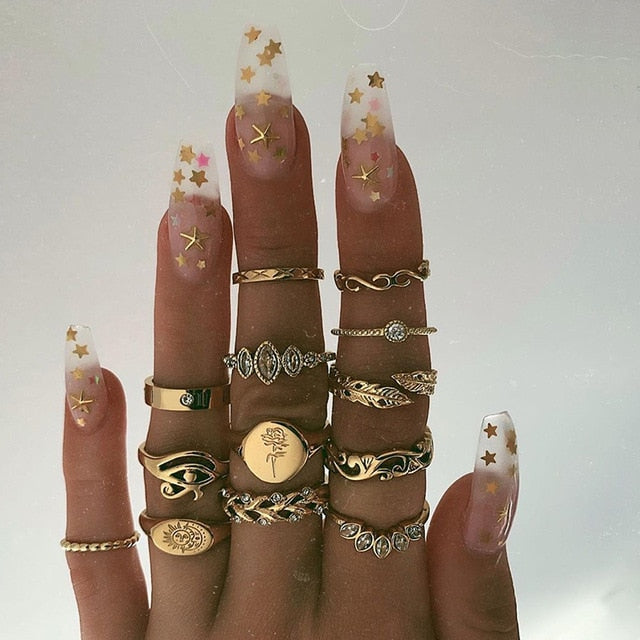 15 Pcs/set Ring Set For  Women - Shopeasywear