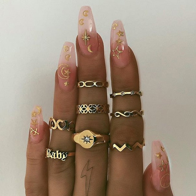 15 Pcs/set Ring Set For  Women - Shopeasywear