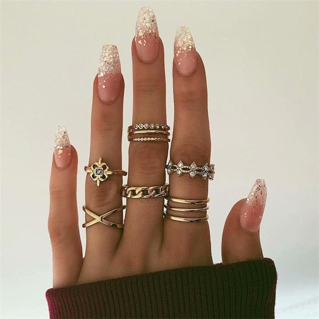 15 Pcs/set Ring Set For  Women - Shopeasywear