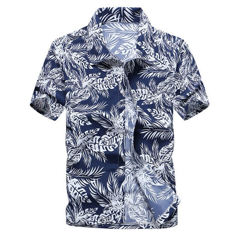 Palm Tree Printed Hawaiian Beach Shirt - Shopeasywear