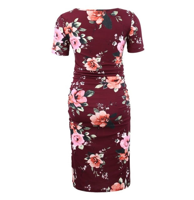 3pcs Women's Side Ruched Maternity Clothes