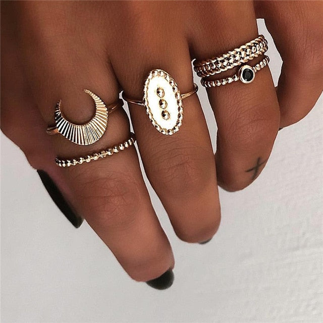Geometric Joint Ring Set for Women - Shopeasywear