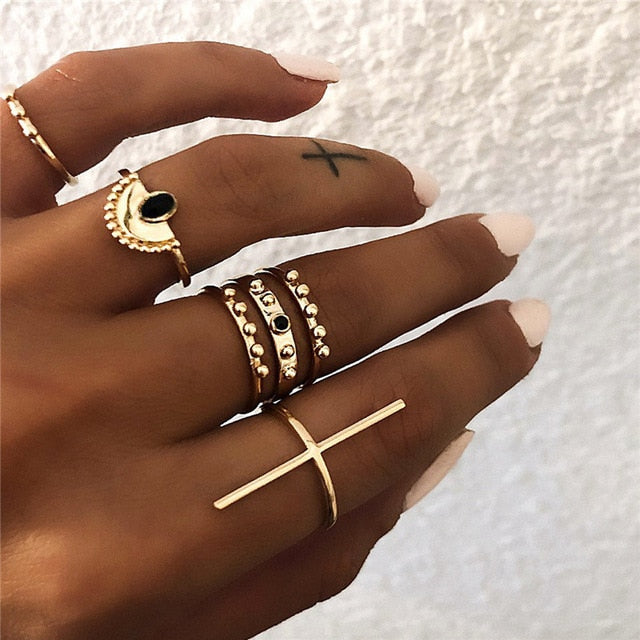 Geometric Joint Ring Set for Women - Shopeasywear