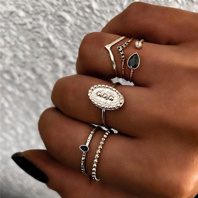 Geometric Joint Ring Set for Women - Shopeasywear