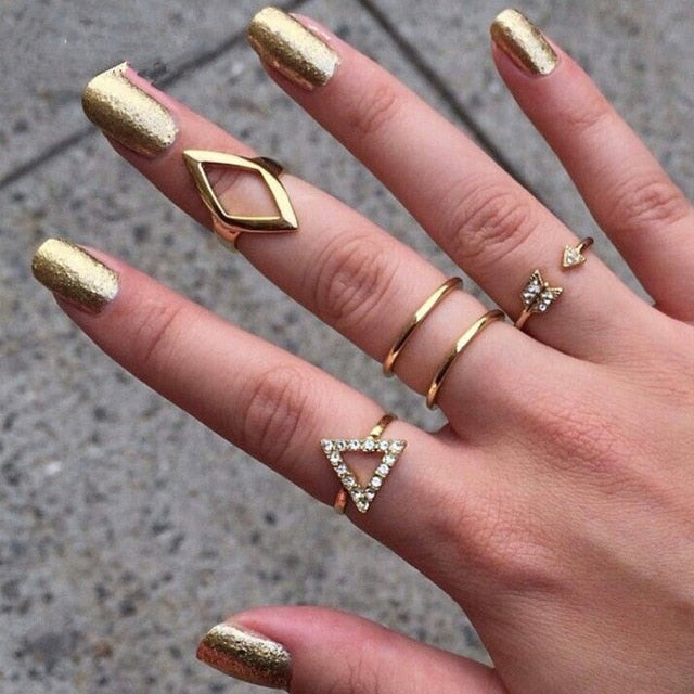 Geometric Joint Ring Set for Women - Shopeasywear