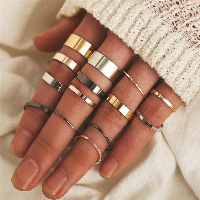 Geometric Joint Ring Set for Women - Shopeasywear