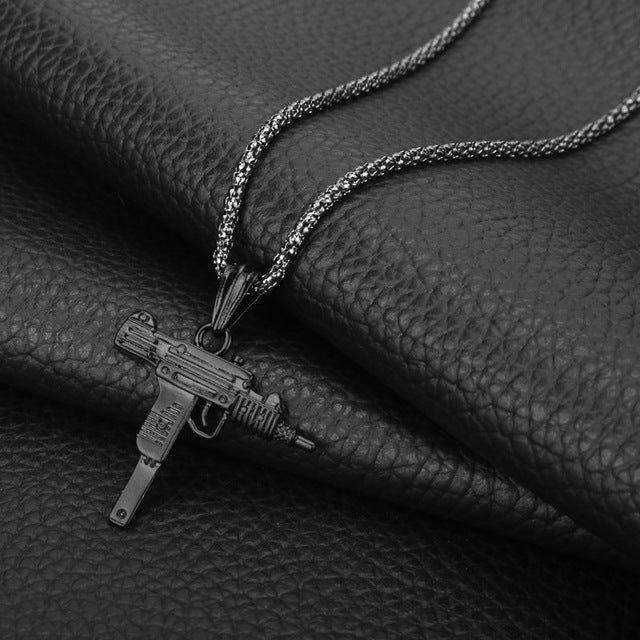 UZI gun Model Necklace For Men - Shopeasywear