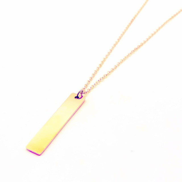 New Black Rectangle Pendant Necklace - Shopeasywear
