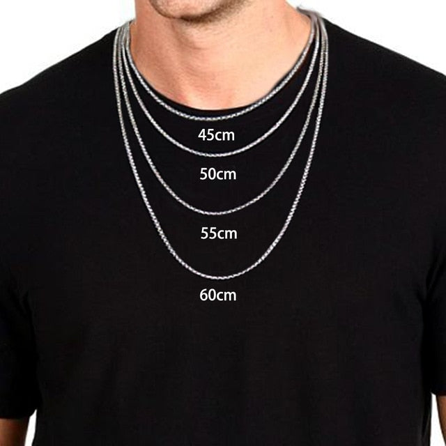 6MM Men's Round Miami Cuban Link Chain Necklace punk style Stainless Steel Hiphop Boy Male Jewelry collier femme for man women - Shopeasywear