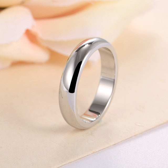KNOCK High quality Simple Round Men Rings female Rose Gold color wedding rings for women Lover's fashion Jewelry  Gift - Shopeasywear