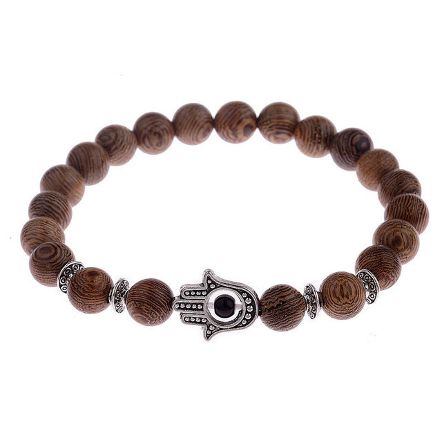 8mm New Natural Wood Beads Bracelets - Shopeasywear