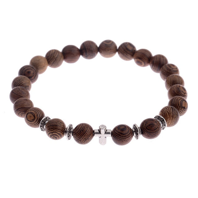 8mm New Natural Wood Beads Bracelets - Shopeasywear