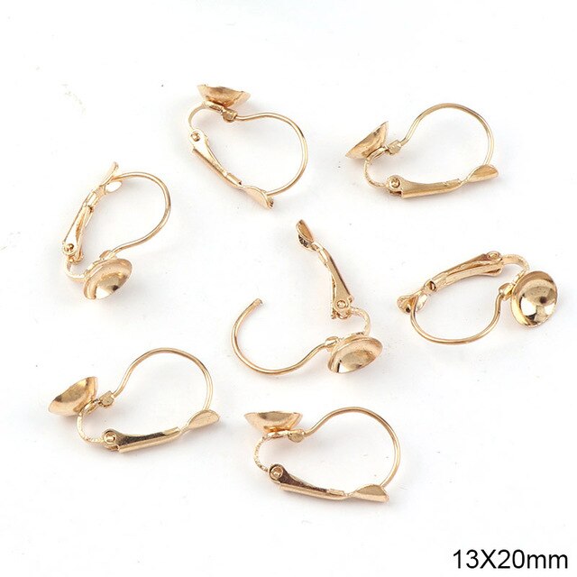 13x20mm Metal Bowl Tone Ear Wire Oval French Lever Hook Earnuts Ear Plugging Back Stopper Setting DIY Earring Earstud Findings - Jeglow store
