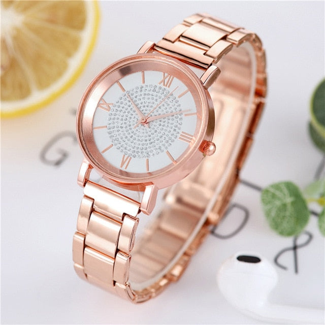 Women Watches 2020 Luxury Diamond Rose Gold Ladies Wrist Watches Magnetic Women Bracelet Watch For Female Clock Relogio Feminino - Shopeasywear