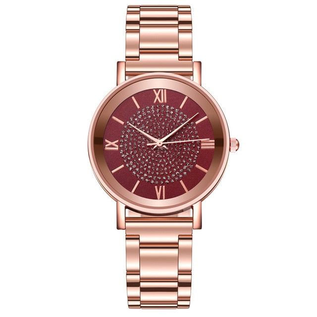 Women Watches 2020 Luxury Diamond Rose Gold Ladies Wrist Watches Magnetic Women Bracelet Watch For Female Clock Relogio Feminino - Shopeasywear