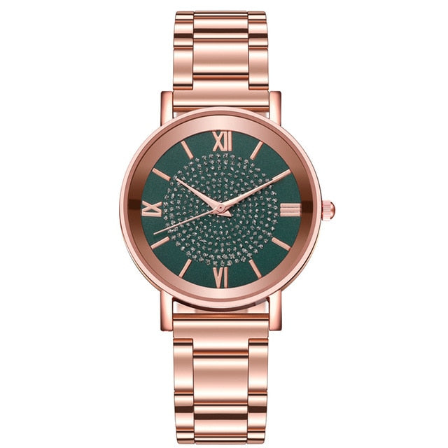 Women Watches 2020 Luxury Diamond Rose Gold Ladies Wrist Watches Magnetic Women Bracelet Watch For Female Clock Relogio Feminino - Shopeasywear