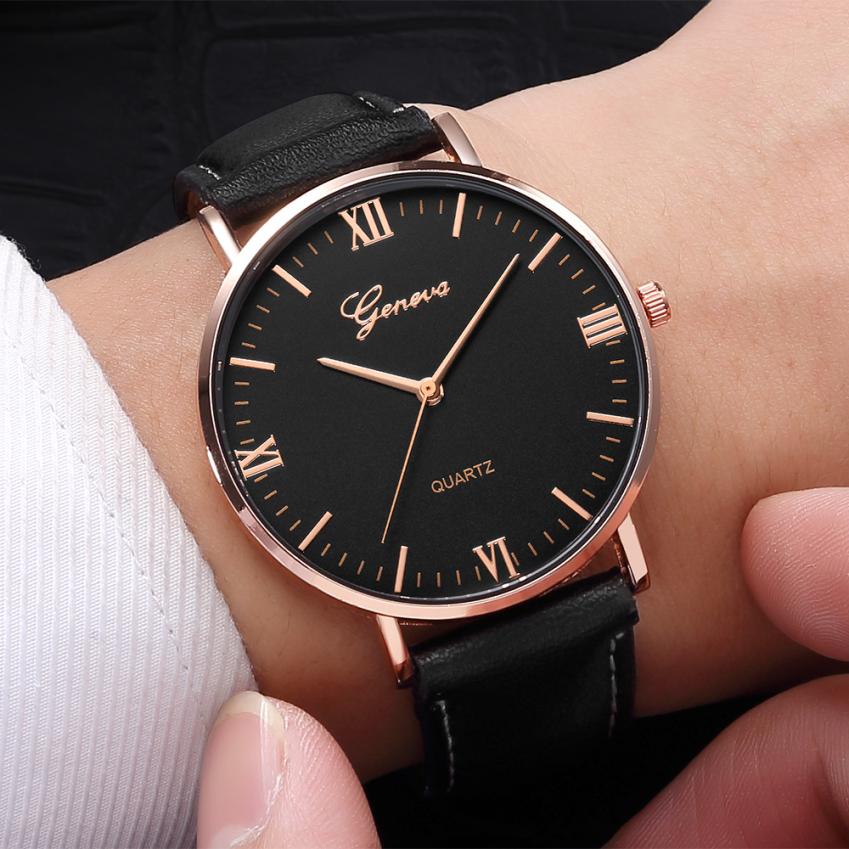 2018 Reloj Fashion Large Dial Military Quartz Men Watch Leather Sport Watches Classic Clock Wristwatch Relogio Masculino #D - Shopeasywear