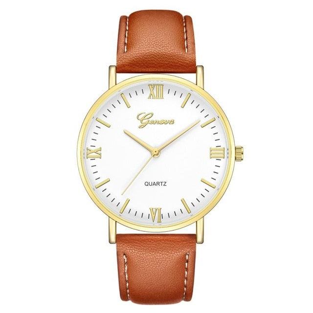 2018 Reloj Fashion Large Dial Military Quartz Men Watch Leather Sport Watches Classic Clock Wristwatch Relogio Masculino #D - Shopeasywear