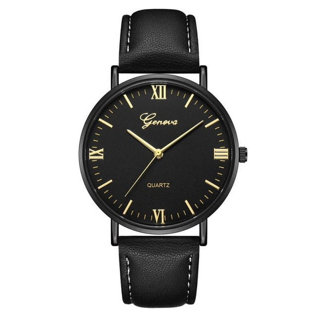 2018 Reloj Fashion Large Dial Military Quartz Men Watch Leather Sport Watches Classic Clock Wristwatch Relogio Masculino #D - Shopeasywear