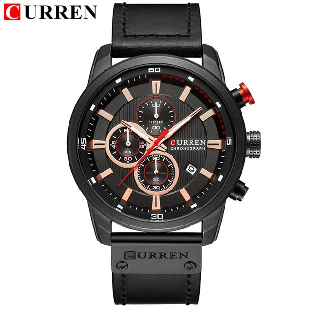 CURREN 8291 Luxury Brand Men Analog Digital Leather Sports Watches Men's Army Military Watch Man Quartz Clock Relogio Masculino - Shopeasywear