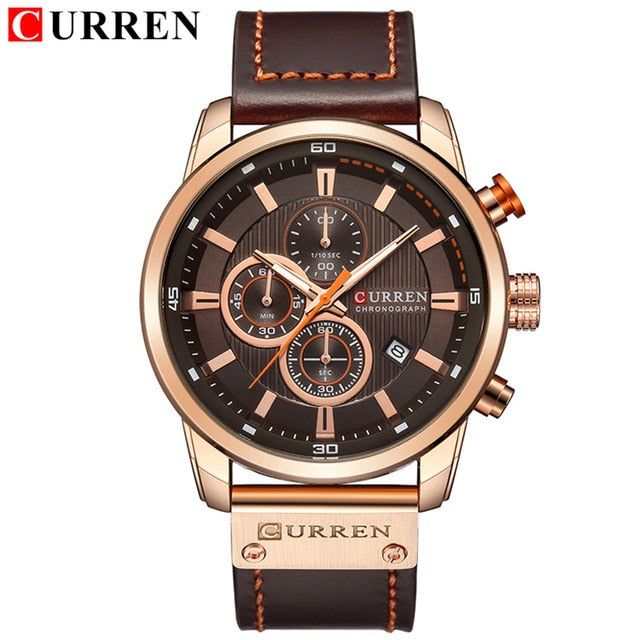 CURREN 8291 Luxury Brand Men Analog Digital Leather Sports Watches Men's Army Military Watch Man Quartz Clock Relogio Masculino - Shopeasywear