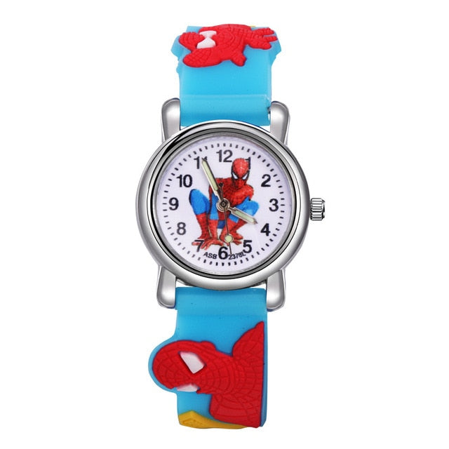 Kids Watches Boys Spiderman Children's Cartoon Watch Silicone Sports Quartz Wrist Watches Gifts for Boys Montre Enfant Garcon - Shopeasywear