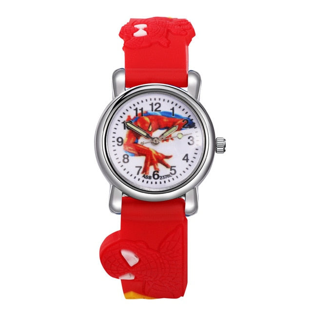 Kids Watches Boys Spiderman Children's Cartoon Watch Silicone Sports Quartz Wrist Watches Gifts for Boys Montre Enfant Garcon - Shopeasywear