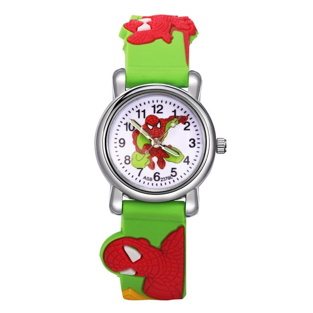 Kids Watches Boys Spiderman Children's Cartoon Watch Silicone Sports Quartz Wrist Watches Gifts for Boys Montre Enfant Garcon - Shopeasywear
