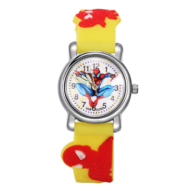 Kids Watches Boys Spiderman Children's Cartoon Watch Silicone Sports Quartz Wrist Watches Gifts for Boys Montre Enfant Garcon - Shopeasywear