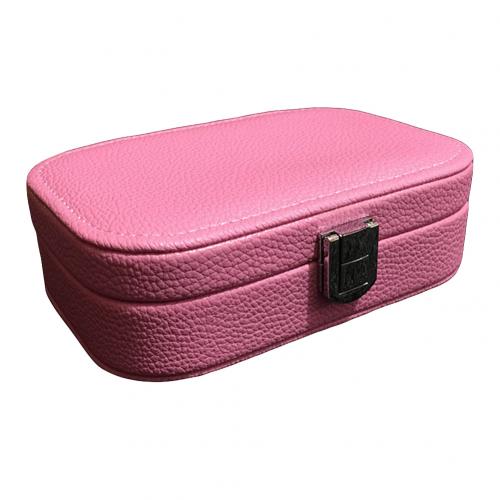 Jewelry Storage Box Portable Ring Display Box Earring Storage Case Jewelry Organizer with Mirror Faux Leather Jewelry Box Women - Shopeasywear