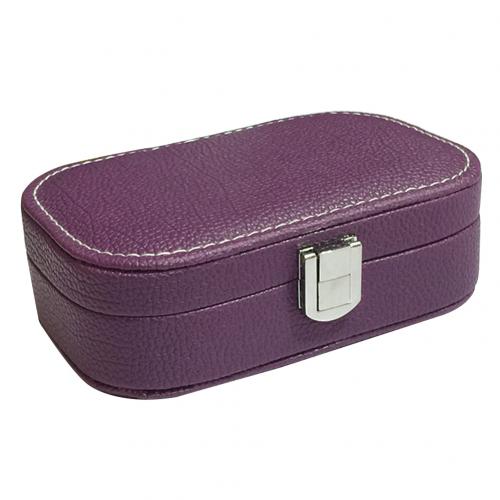 Jewelry Storage Box Portable Ring Display Box Earring Storage Case Jewelry Organizer with Mirror Faux Leather Jewelry Box Women - Shopeasywear